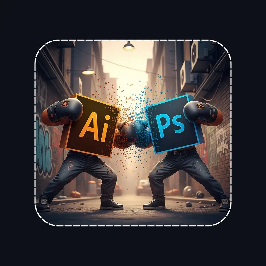 مقایسه و تفاوت فتوشاپ و ایلوستریتور در طراحی گرافیک