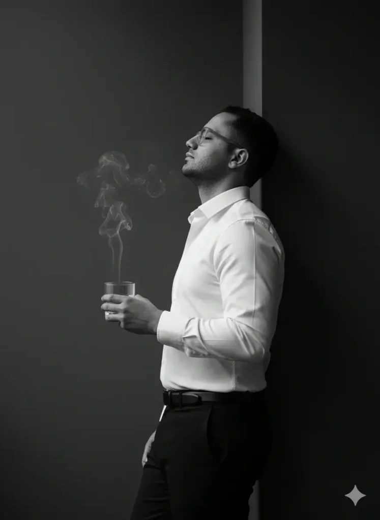 تصویر پرتره سینمایی سیاه و سفید