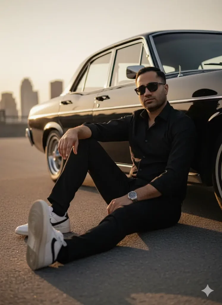 تصویر استایل شهری در ساعت طلایی