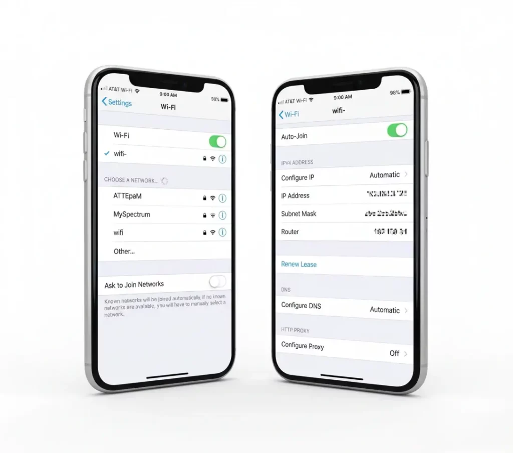 آموزش تصویری تغییر DNS در آیفون برای شبکه وای-فای
