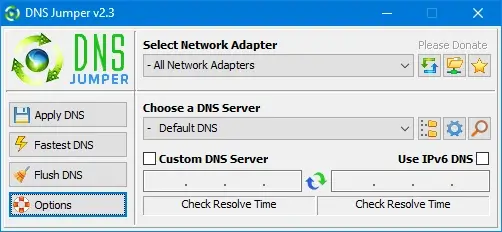 آشنایی با محیط DNS Jumper