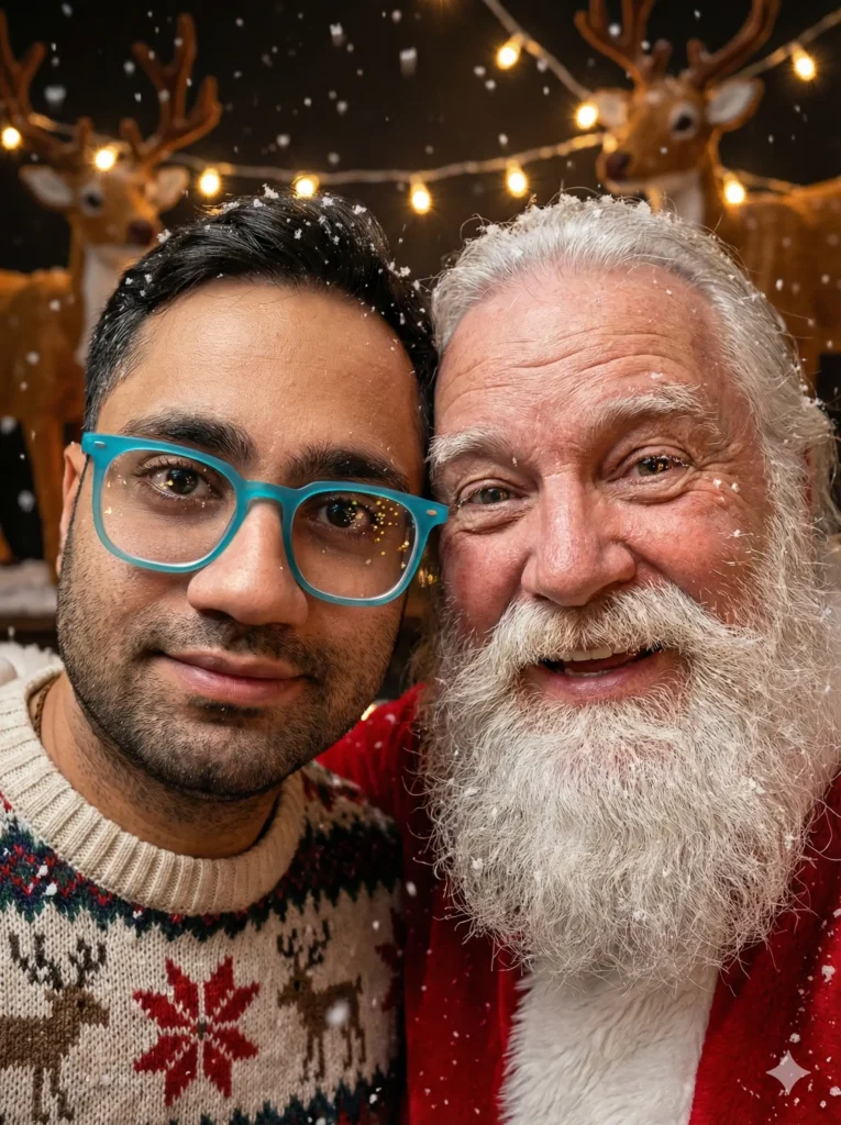 ساخت عکس پروفایل با هوش مصنوعی سلفی با بابانوئل