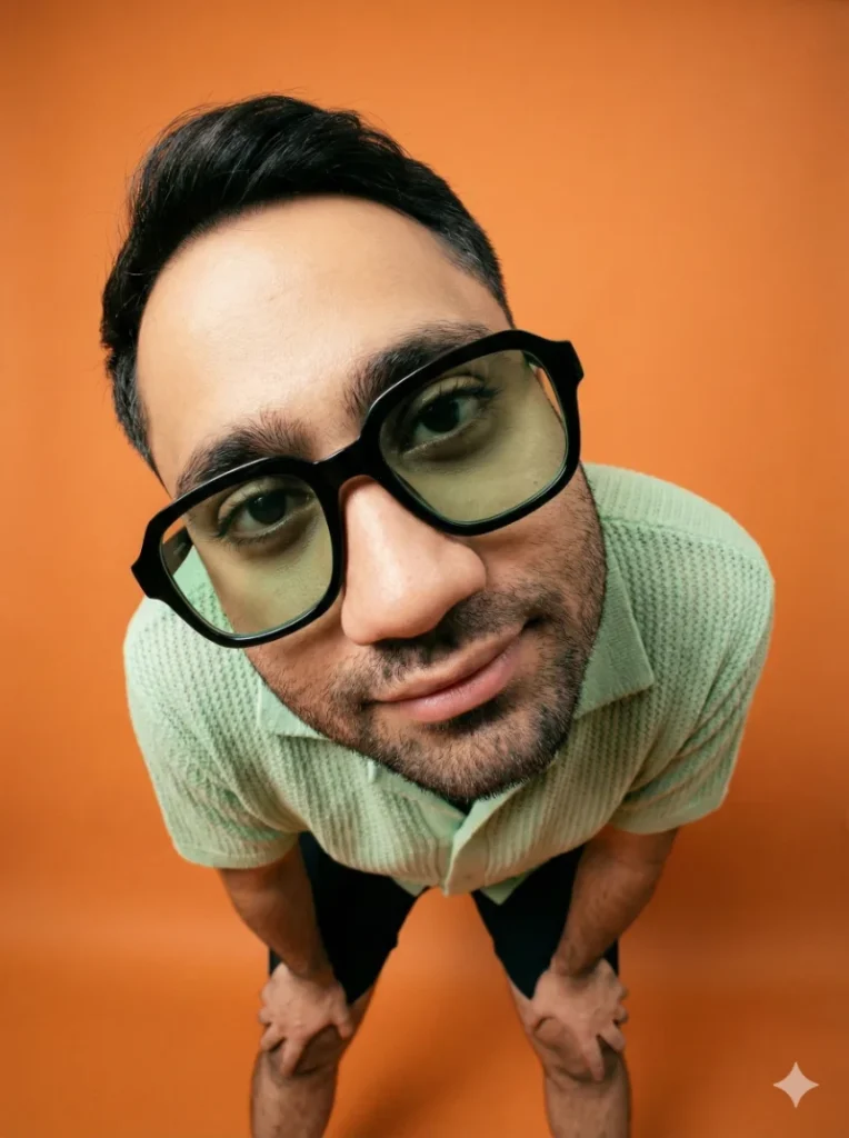 پرامپت عکس پروفایل اینستاگرام با استایل لنز فیش آی و فشن